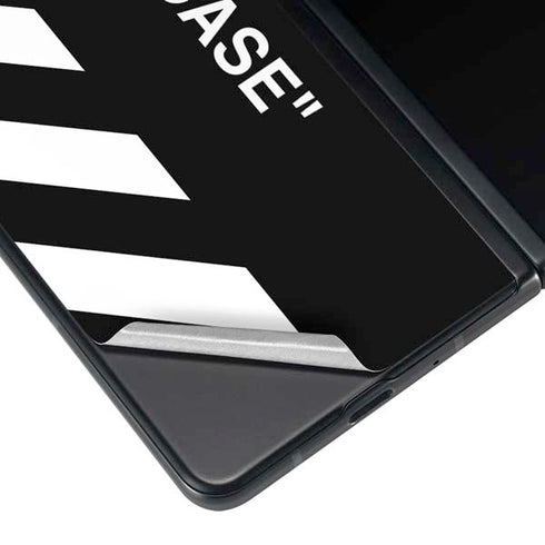 Black and White Stripes Galaxy Z Fold4 5G Skin